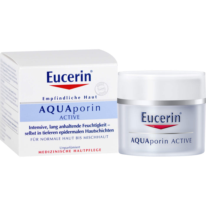 Eucerin AQUAporin ACTIVE normale Haut bis Mischhaut Creme, 50 ml Cream