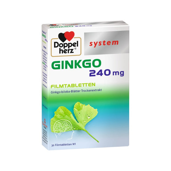 Doppelherz system Ginkgo 240 mg Tabletten, 30 pcs. Tablets