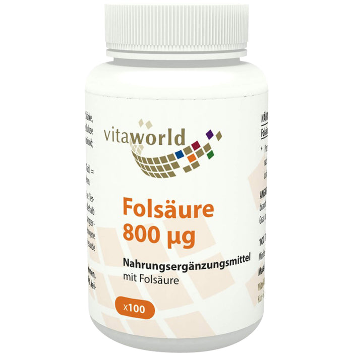 vitaworld Folsäure 800 µg Tabletten, 100 pcs. Tablets