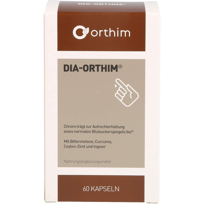 DIA-orthim Kapseln tragen zur Aufrechterhaltung eines normalen Blutzuckerspiegels bei, 60 pcs. Capsules