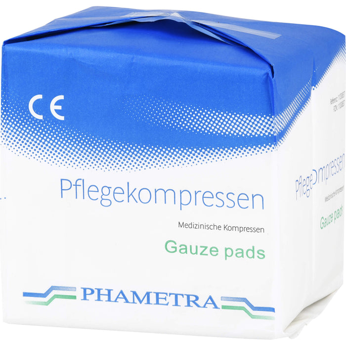 PHAMETRA Pflegekompressen 10 x 10 cm 4fach unsteril, 100 pcs. Compresses