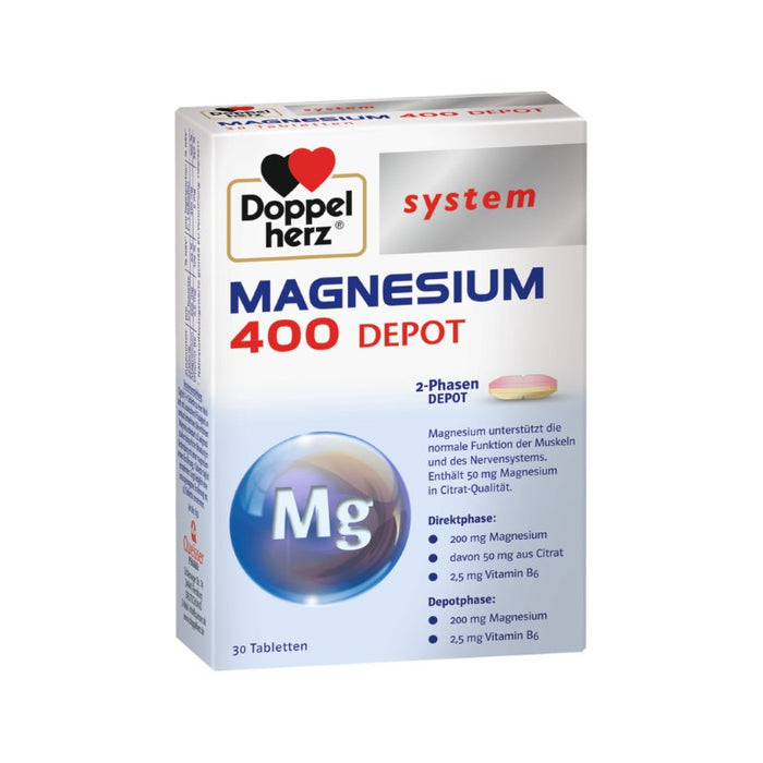 Doppelherz system Magnesium 400 Depot Tabletten, 30 pcs. Tablets