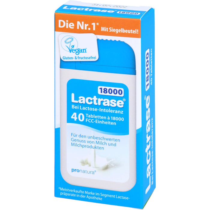 Lactrase 18000 bei Lactose-Intoleranz Tabletten, 40 pcs. Tablets