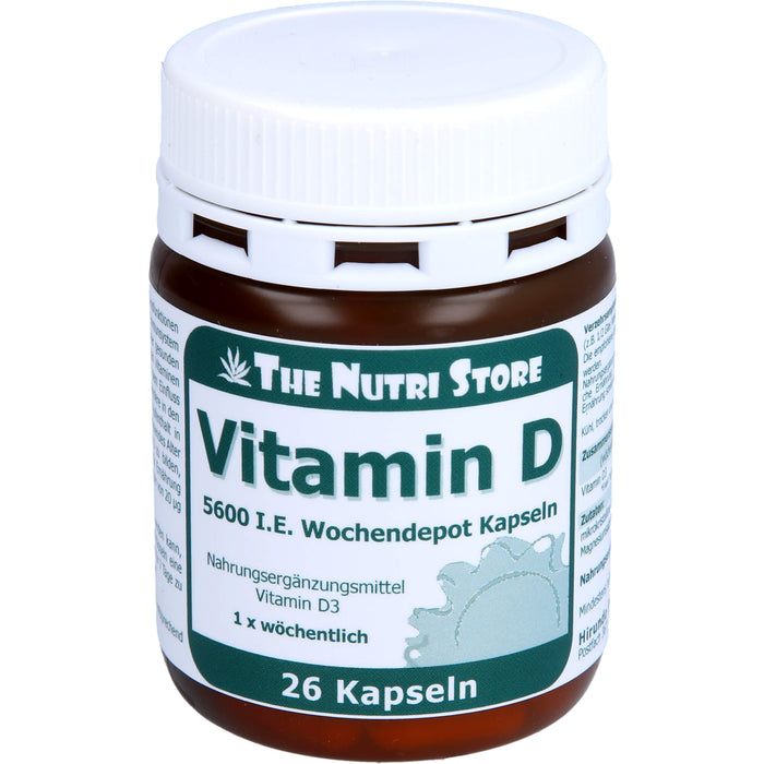 The Nutri Store Vitamin D 5600 IE Wochendepot Kapseln, 26 St. Kapseln