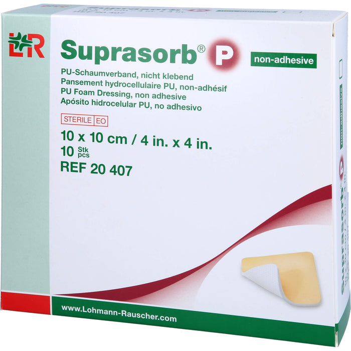 SUPRASORB P PU-Schaumv.10x10cm nicht klebend, 10 St VER