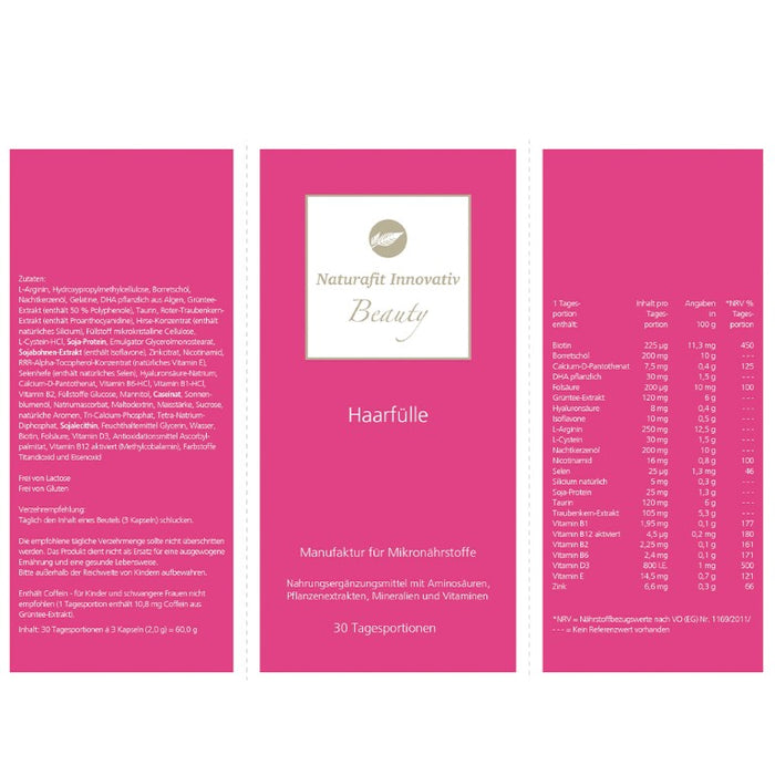 naturafit Innovativ Beauty Haarfülle Tagesportionen, 90 pc Capsules