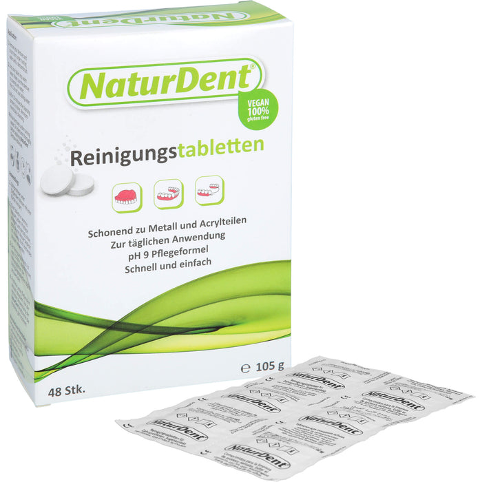 NaturDent Reinigungstabletten für den Zahnersatz, 48 pcs. Tablets