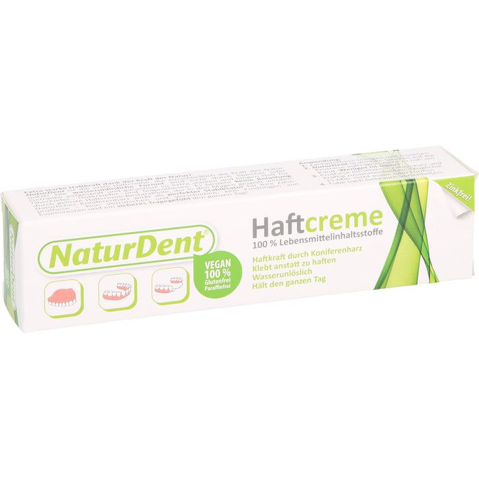 NaturDent Haftcreme zur Befestigung des Zahnersatzes, 40 g Cream