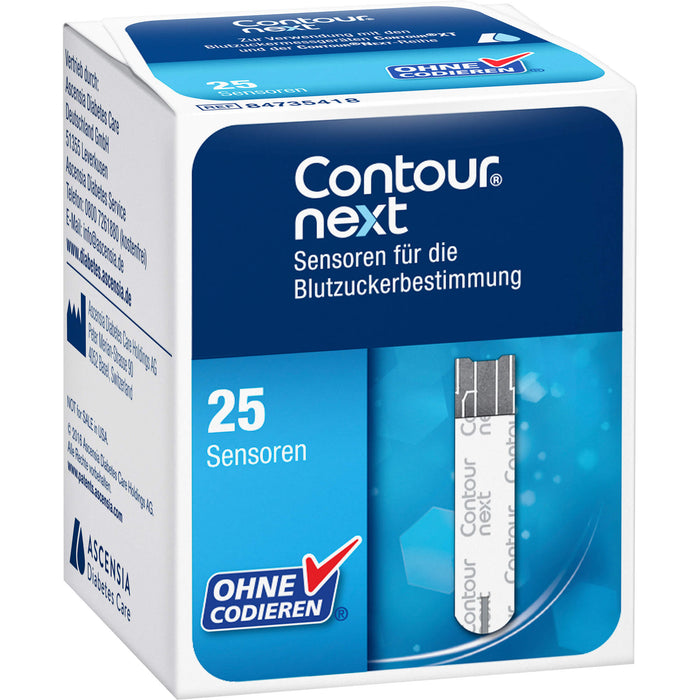 Contour next Sensoren für die Blutzuckerbestimmung, 25 St. Teststreifen