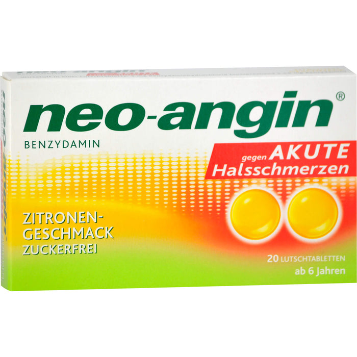 neo-angin Benzydamin Zitronengeschmack Lutschtabletten, 20 pc Tablettes