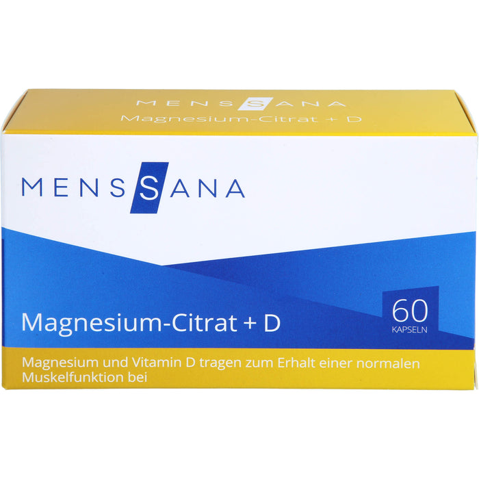 Magnesium-Citrat + D MensSana, 60 St. Kapseln