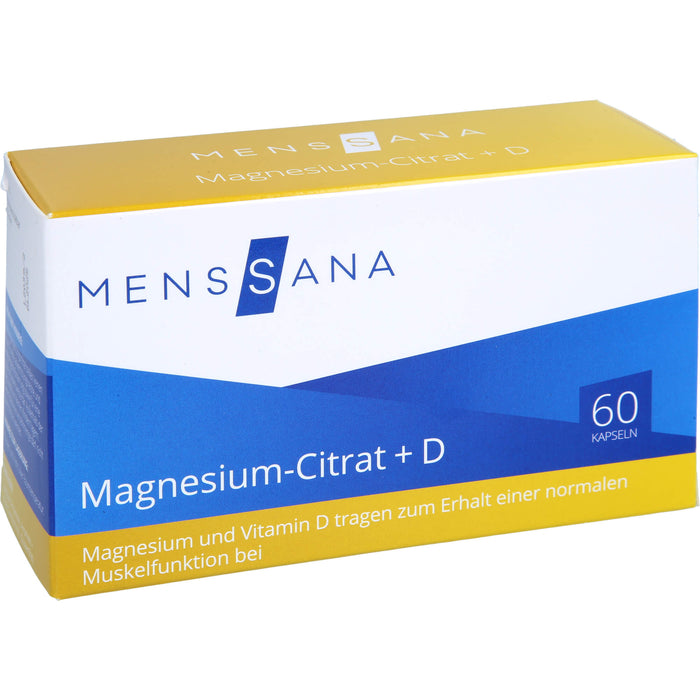 Magnesium-Citrat + D MensSana, 60 pc Capsules