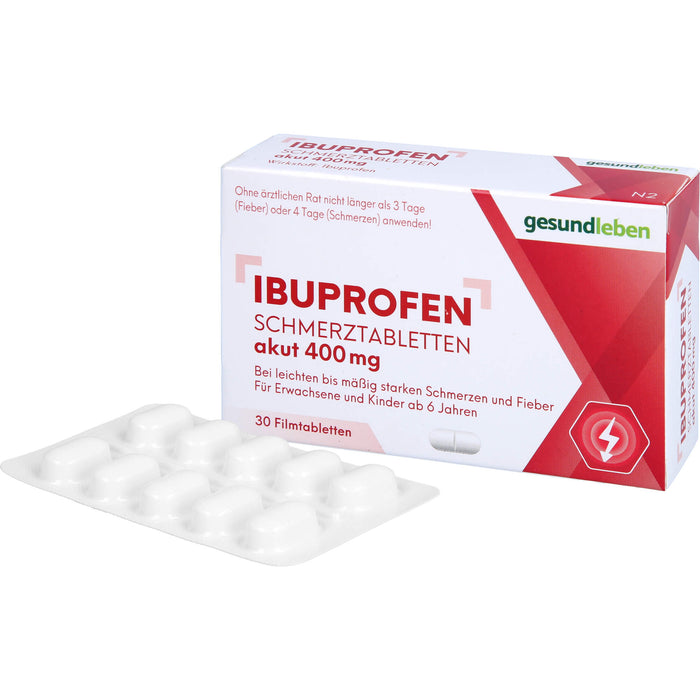 gesundleben Ibuprofen Schmerztabletten 400 mg, 30 pcs. Tablets