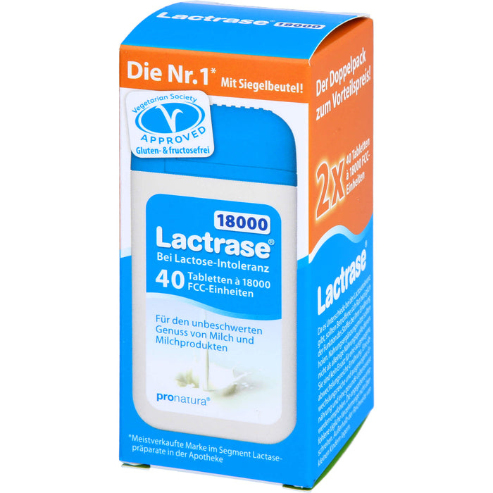 Lactrase 18000 bei Lactose-Intoleranz Tabletten, 80 pc Tablettes