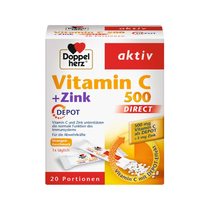 Doppelherz Vitamin C 500 + Zink Depot direct, 20 St PEL