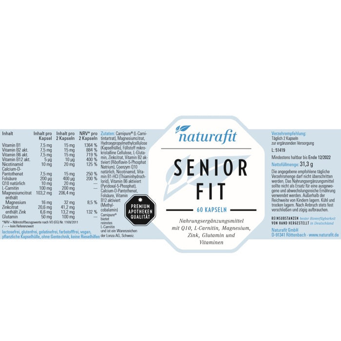 naturafit Seniorfit Kapseln, 60 pcs. Capsules