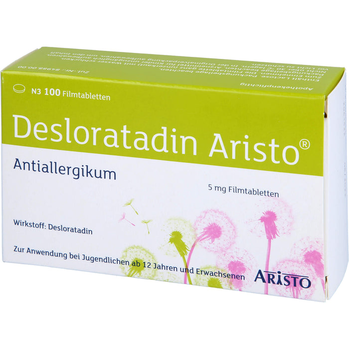 Desloratadin Aristo 5 mg Filmtabletten bei Allergien, 100 pc Tablettes