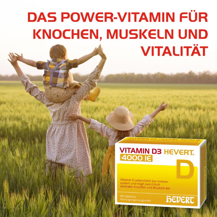 Vitamin D3 HEVERT 4000 IE Tabletten, 90 pc Tablettes