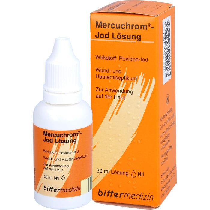 Mercuchrom Jod Lösung Wund- und Hautantiseptikum, 30 ml Solution