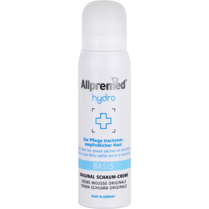 Allpremed hydro Basispflege Lipid-Schaum-Creme für trockene und empfindliche Haut, 100 ml Mousse