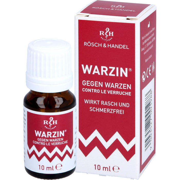 RÖSCH & HANDEL Warzin Tinktur gegen Warzen, 10 ml Lösung