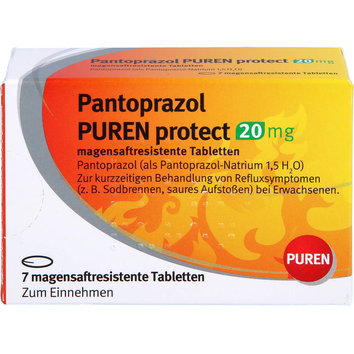 Pantoprazol PUREN protect 20 mg Tabletten, 7 pcs. Tablets