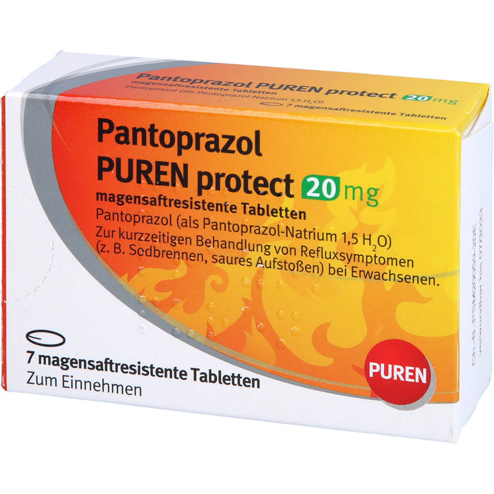 Pantoprazol PUREN protect 20 mg Tabletten, 7 pc Tablettes