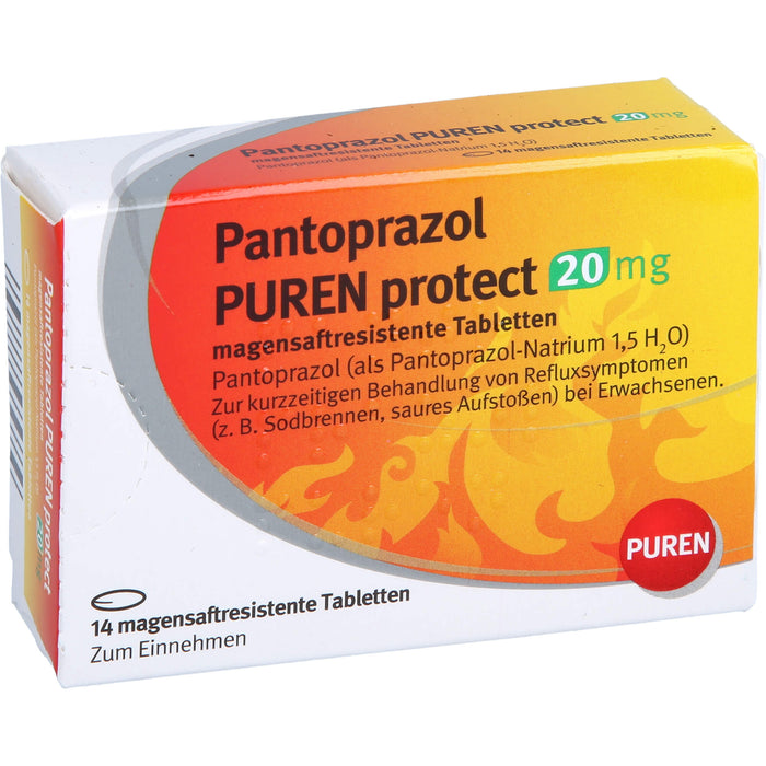 Pantoprazol PUREN protect 20 mg Tabletten, 14 pcs. Tablets