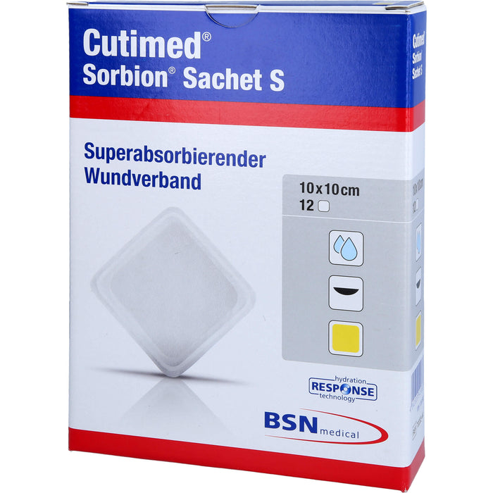 CUTIMED SORBION SACHET S 10x10cm, 12 St PFL