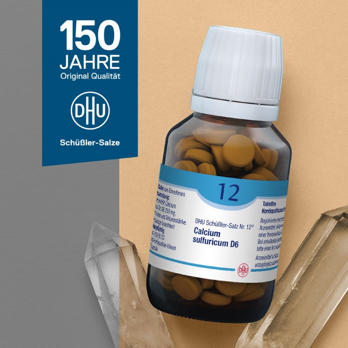 DHU Schüßler-Salz Nr. 12 Calcium sulfuricum D12 – Das Mineralsalz der Gelenke – das Original – umweltfreundlich im Arzneiglas, 420 pc Tablettes