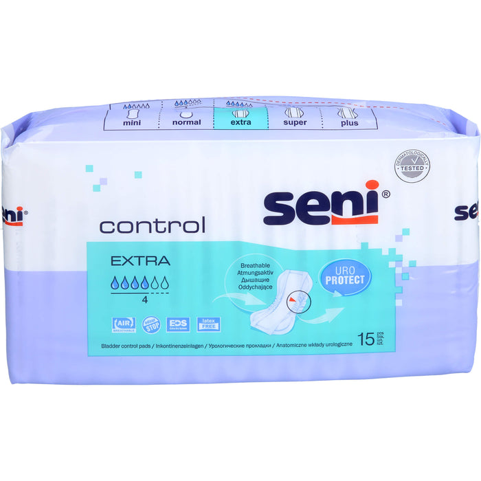 Seni Control Extra Inkontinenzeinlagen, 15 pc Dépôts