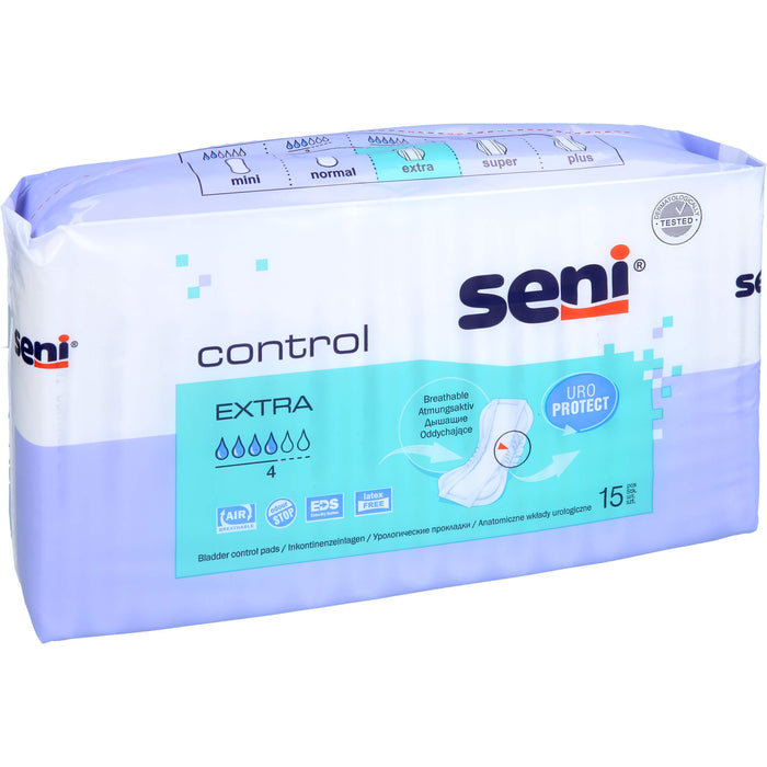 Seni Control Extra Inkontinenzeinlagen, 15 pc Dépôts