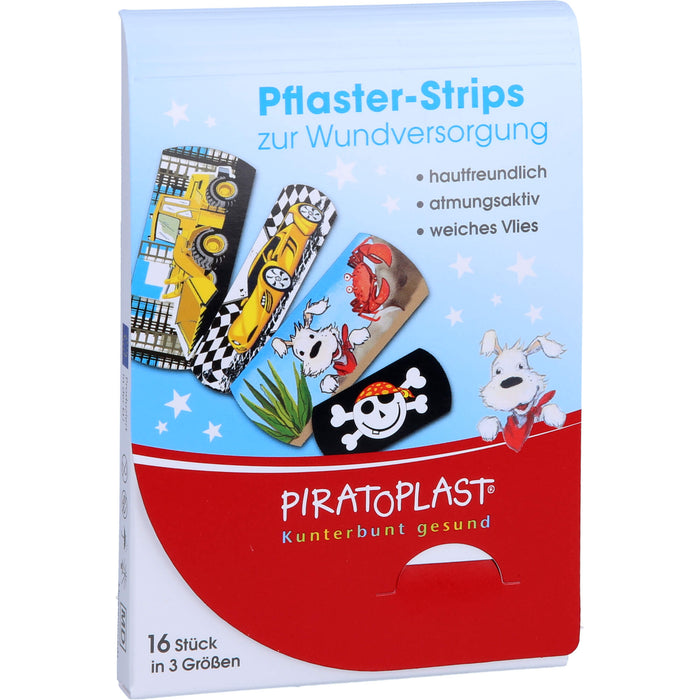 PIRATOPLAST Pflasterstrips in drei Größen für Jungs, 16 pcs. Patch