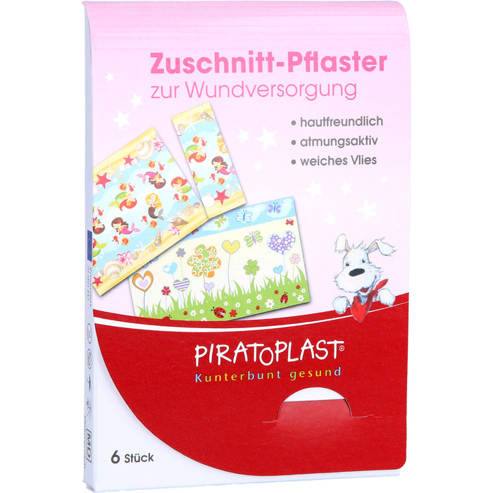 PIRATOPLAST Pflaster zum Zuschneiden für Mädchen, 6 pc Pansement