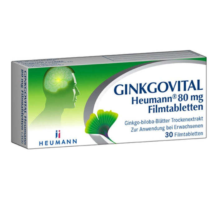 GINKGOVITAL Heumann 80 mg Filmtabletten, 30 pc Tablettes