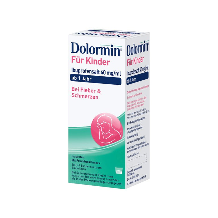 Dolormin für Kinder Ibuprofensaft 40 mg/ml ab 1 Jahr, 100 ml Solution