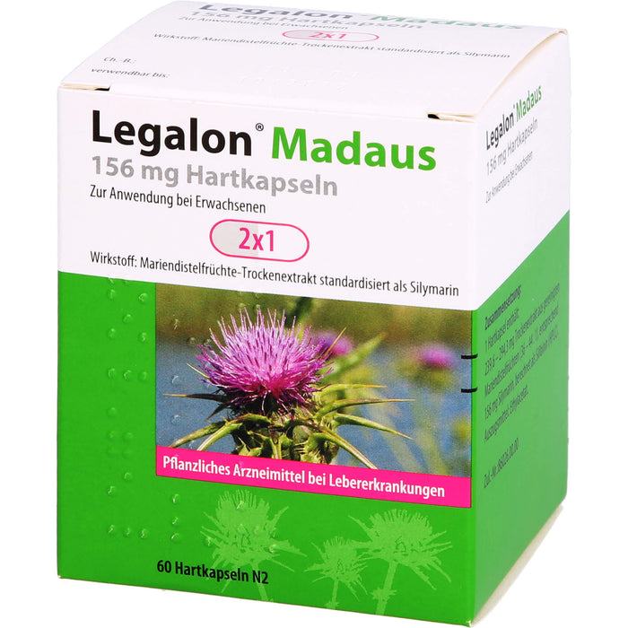 Legalon Madaus 156 mg Hartkapseln bei Lebererkrankungen, 60 St. Kapseln