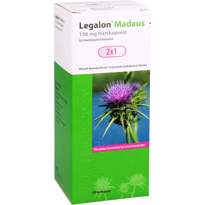 Legalon Madaus 156 mg Hartkapseln bei chronisch-entzündlichen Lebererkrankungen, 120 pcs. Capsules