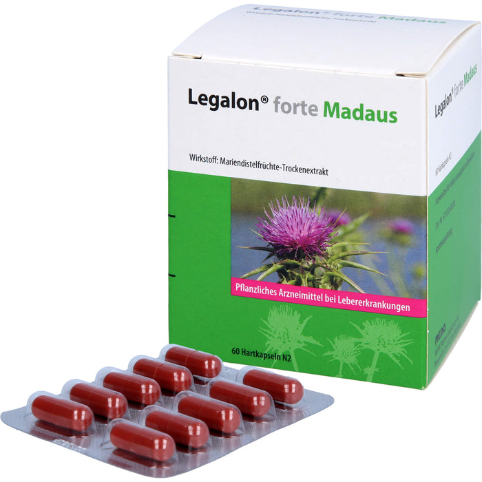 Legalon forte Madaus Hartkapseln bei Lebererkrankungen, 60 pcs. Capsules