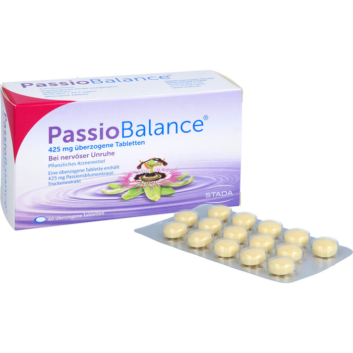 PassioBalance bei nervöser Unruhe überzogene Tabletten, 60 St. Tabletten