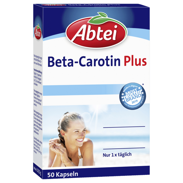 Abtei Beta-Carotin plus hautaktive B-Vitamine Kapseln, 50 pc Capsules