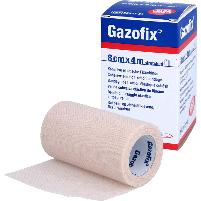 Gazofix kohäsive elastische Fixierbinde 4m x 8cm, 1 pc Bandage