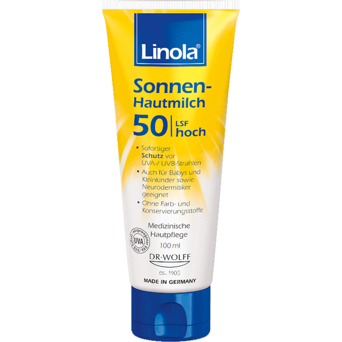 Linola Sonnen-Hautmilch LSF 50, 100 ml Lotion