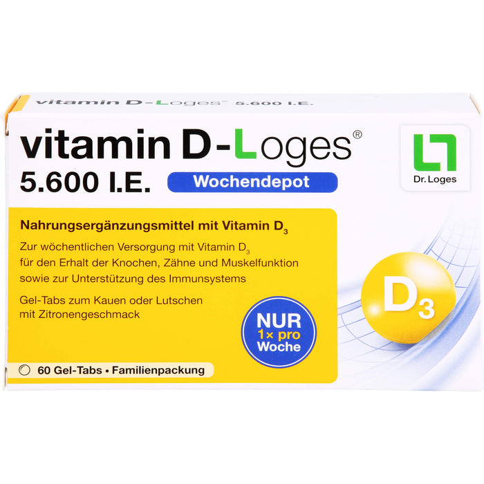 vitamin D-Loges 5.600 I.E. Gel-Tabs, 60 pcs. Tablets