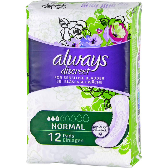 Always Discreet Inkontinenzeinlagen normal, 12 pcs. Pack