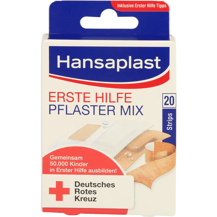 Hansaplast Erste Hilfe Pflaster Mix Strips, 20 St. Pflaster