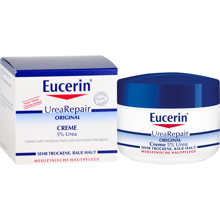 Eucerin UreaRepair 5% Urea Creme für sehr trockene Haut, 75 ml Creme