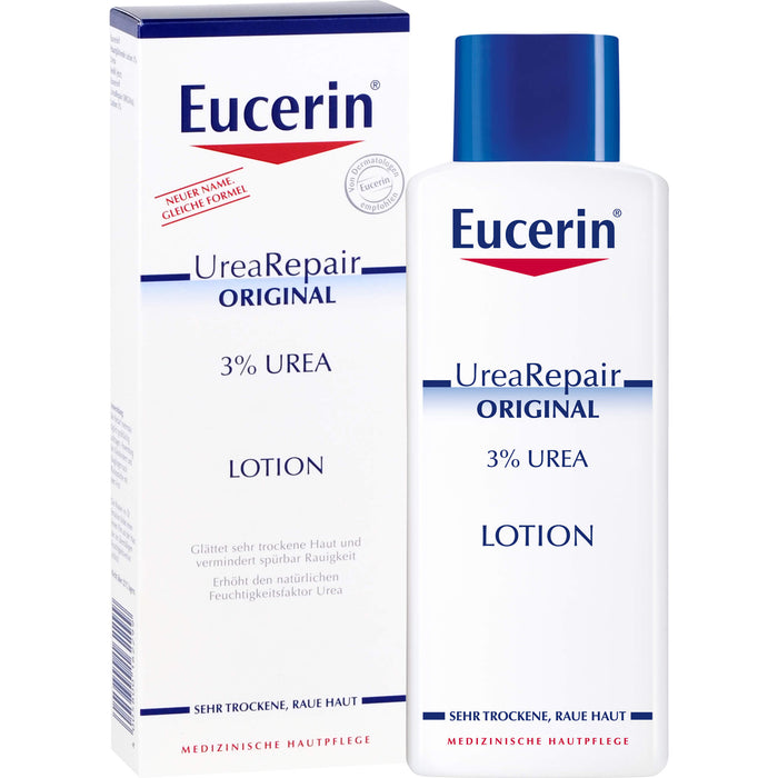 Eucerin UreaRepair 3% Urea Lotion für trockene Haut, 250 ml Lotion