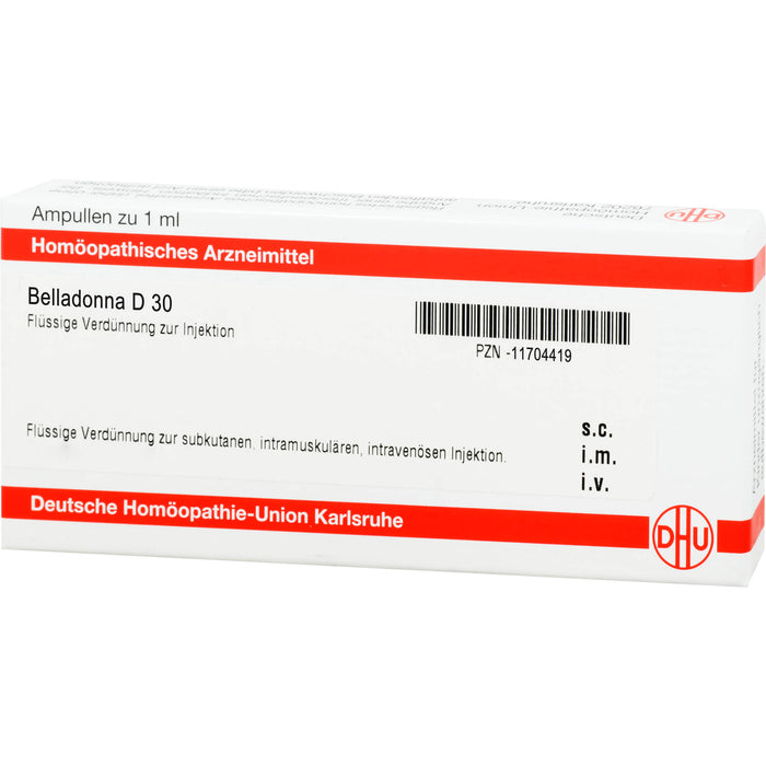 Belladonna D30 DHU Ampullen, 8 St. Ampullen