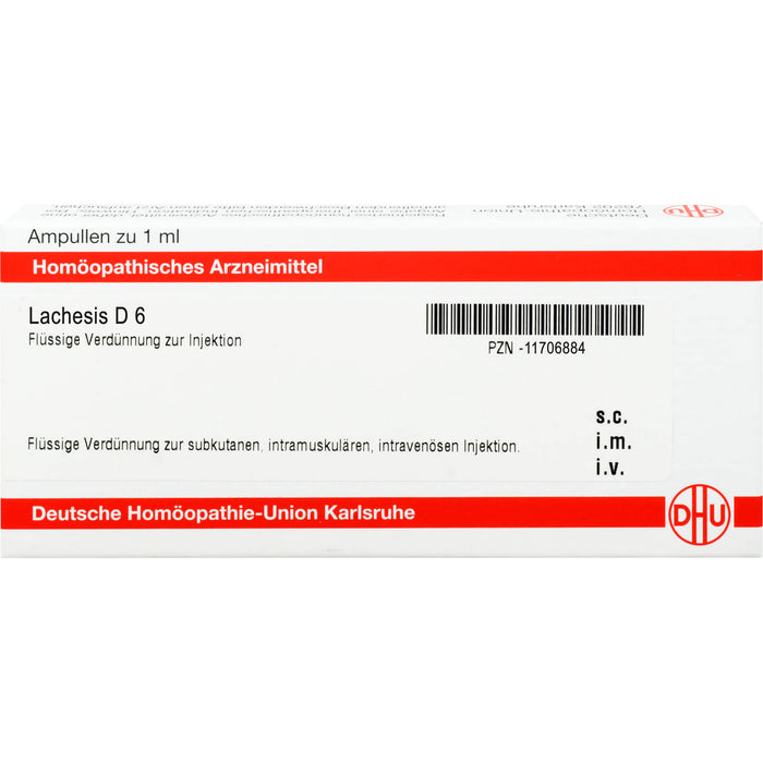 DHU Lachesis D6 Ampullen, 8 St. Ampullen